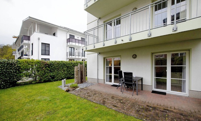 Seeheilbad Graal-Muritz Apartamento | Apartamento vacacional "Strandferienwohnung" con terraza privada, jardín privado y Wi-Fi