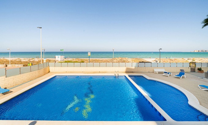 San Javier Apartamento | Apartamento vacacional "Urbanizacion Dos Playas" con vistas al mar, piscina compartida y Wi-Fi