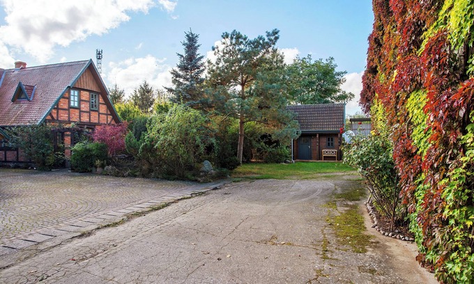 Verchen Casa | Casa de vacaciones 'Blockbohlen-Haus Auf Hof Verchen' con terraza privada, jardín privado y Wi-Fi