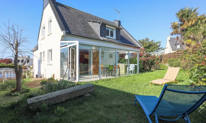 Plerin Casa | Casa de vacaciones 'Charmante Maison' con terraza compartida, jardín privado y Wi-Fi
