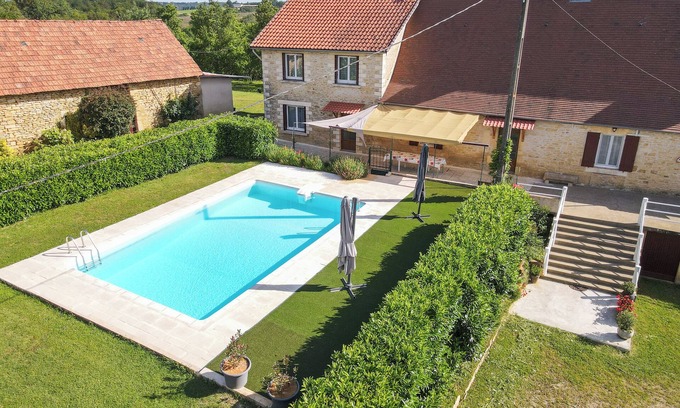 Archignac Casa | Casa de vacaciones 'Les Crozes' con piscina privada, terraza privada y Wi-Fi