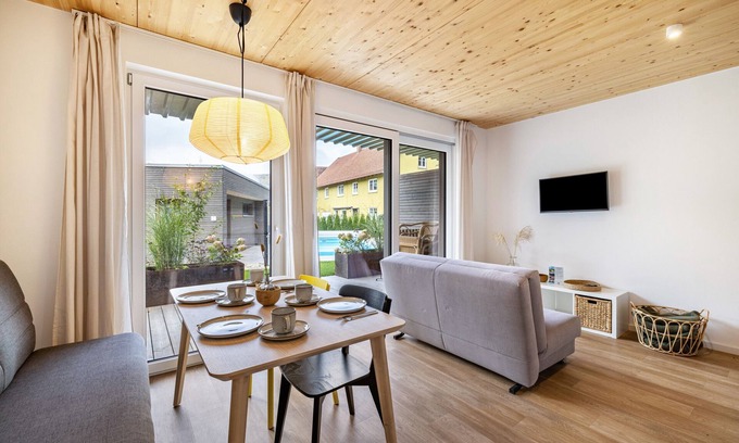 Beuron Casa | Casa de vacaciones 'Lupus 1' con vistas a la montaña, terraza privada y Wi-Fi