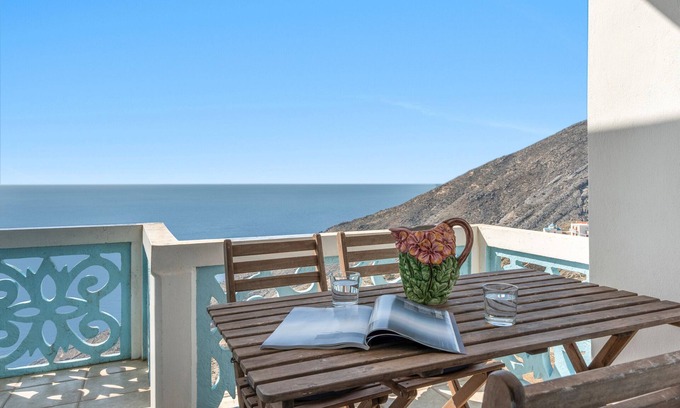Olympos Casa | Casa de vacaciones 'Olympos Blue' con vistas al mar, Wi-Fi y aire acondicionado