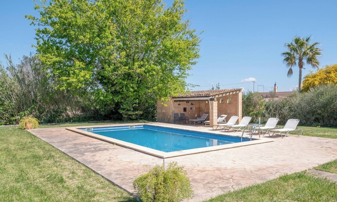 Algaida Casa | Casa de vacaciones "Sa Era Nova" con Wi-Fi, aire acondicionado, piscina, jardín y terraza; aparcamiento disponible