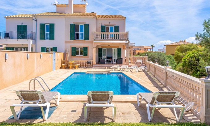 Portocolom Casa | Casa Villa Alicia con piscina, Wi-Fi y terraza