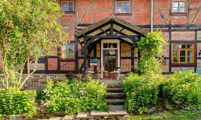 Oedelsheim Casa | Casa de vacaciones 'Villa Gottstreu' con terraza privada, jardín privado y Wi-Fi