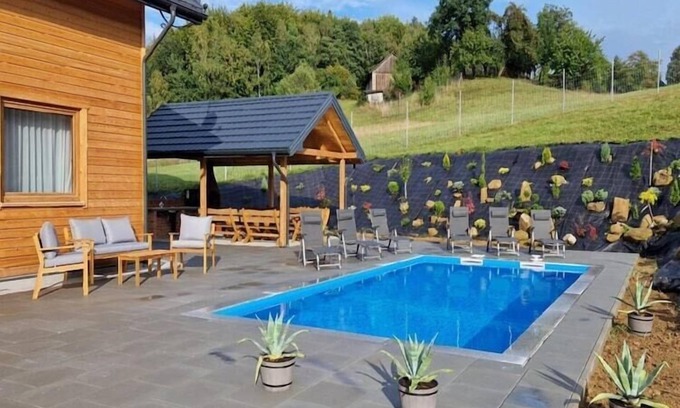 gmina Iwierzyce Casa | Casa Vacacional Wiśniowa con Piscina y Naturaleza