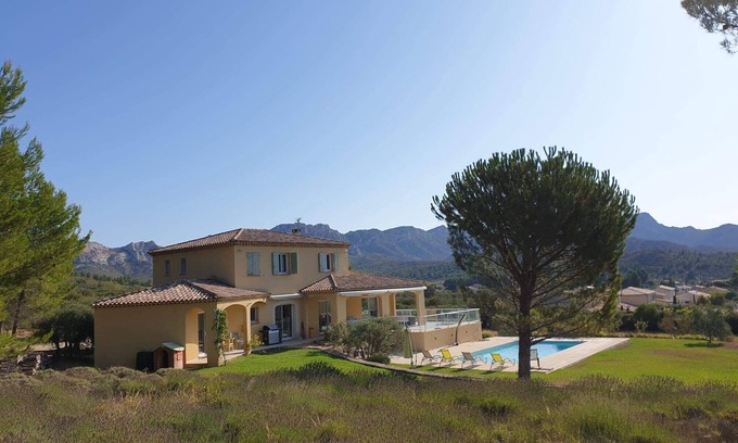 Aureille Villa | Holiday rental villa view and pool AUREILLE LS1-449