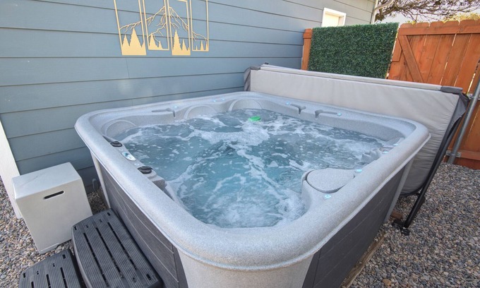 Dupont Casa | HOT TUB - Entire NEW Home - Walk to Light Rail - King Beds - Firepit Theatre