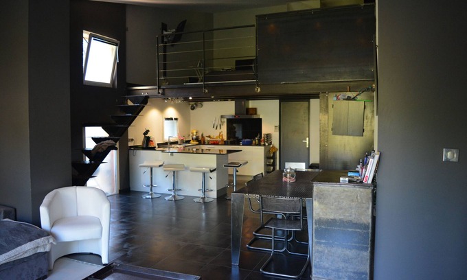 Mouleydier Casa | Loft industrial con spa entre Bergerac y Lalinde