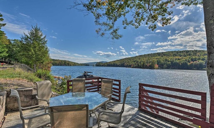 Lucerne-in-Maine Casa | Inviting Lakefront Home Seasonal Boat Dock!