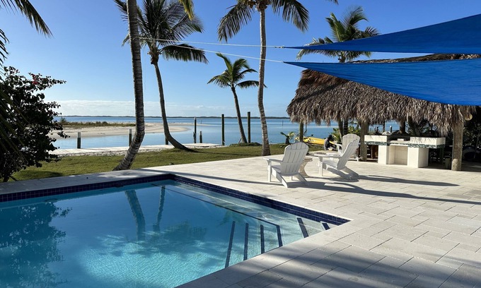 Treasure Cay Casa | Island Home with Beautiful View, Private Pool and 60 ft Dock/ Generator