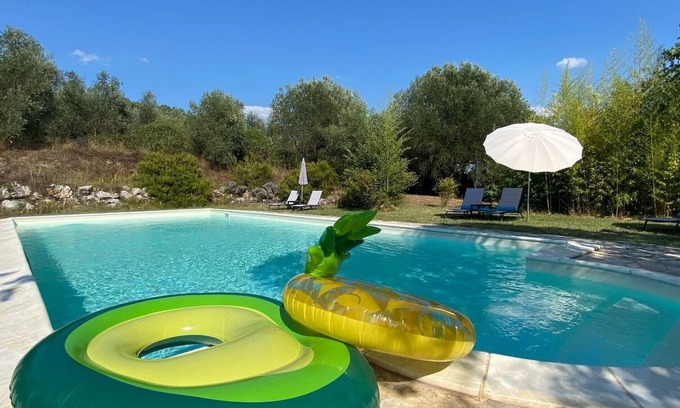 Montecampano Apartamento | Italian countryside oasis close to Rome (1 hr). With Pool, Gym & Calisthenics.