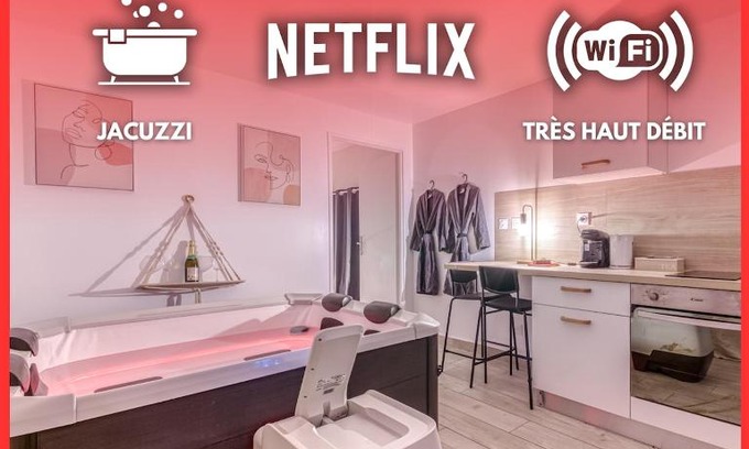 Parilly Apartamento | Jacuzzi L'émeraude NEUF & Cosy