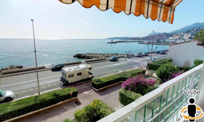 Menton Apartamento | Joli 3P rénové en bord de mer avec terrasses, piscine et garage à Menton - FR-1-196-184