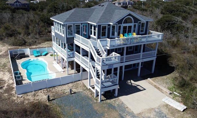 Carova Beach Casa | Kaptain's Treasure * Pool / Hot tub * Mesa de billar * Pases de estacionamiento GRATUITOS * 4WD REQUERIDO