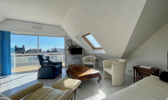 Quiberon Apartamento | L'échappée-6p-Wifi-Quiberon centre-Draps-Parking