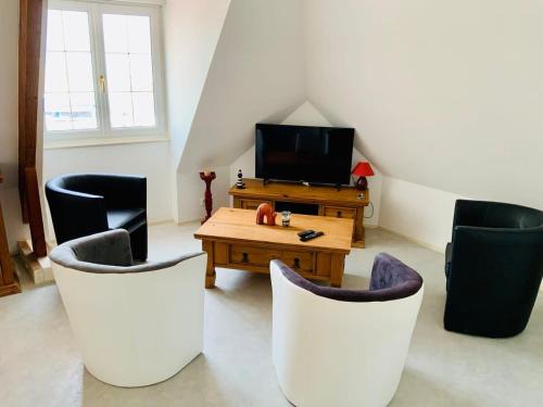 Port-en-Bessin-Huppain Apartamento | L'écluse appartement vue sur mer