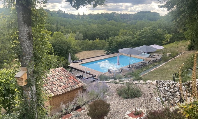 Saint-Martin-de-Villereal Casa | L'Antre des Bastides - Charming gîte - Private pool & Jacuzzi