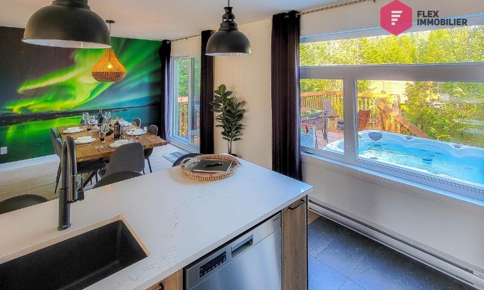 Pont-Rouge Casa | L'Aurore Boréale de Portneuf/Private SPA Pool Sauna Billiards