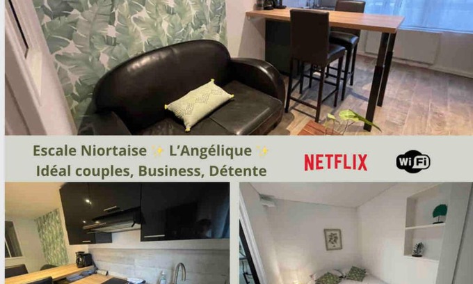 Centre Ville Apartamento | L'escale Niortaise - L'angélique - 10mn gare SNCF, 5 mn hyper centre