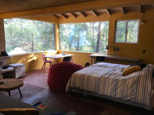 Tepoztlan Casa | La Cabaña Azul al fondo del Bosque de Tepoztlán