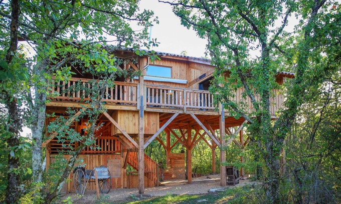 Cahuzac-sur-Vere Cabina | Cabaña de madera-Exclusivo-Baño para personas con movilidad reducida-Vista al...