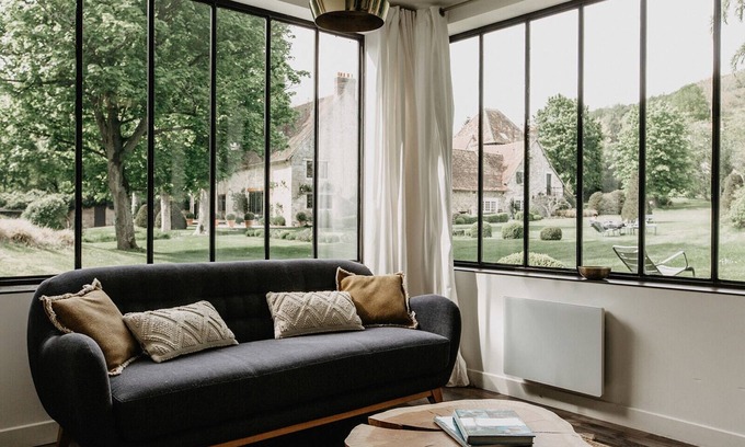 Giverny Casa | La Mezzanine-Dúplex-Superior-Habitación con desagüe-Vista al campo