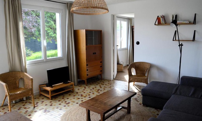 Asnelles Casa | La maison de la plage, à 350m de la mer, jardin