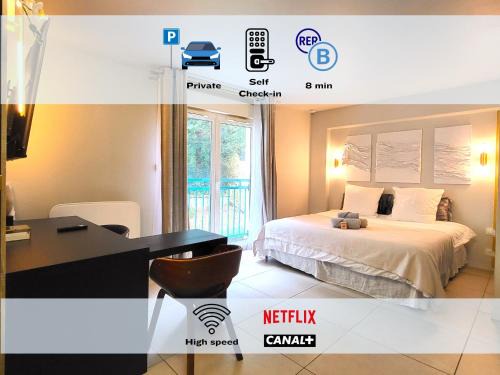 Palaiseau Apartamento | La Parisienne - Spacieux studio avec parking privé