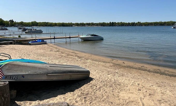 National City Cabaña | Lake/beach front property with kayaks, pedal boat, & row boat, near Tawas Bay