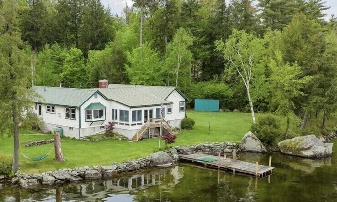 Wolfeboro Casa | Lake Wentworth Estate: Unobstructed Sunset Views, Private Beach, Fire Pit, Lawn