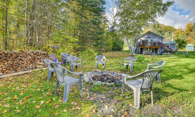 Boyne City Cabaña | Lakefront Boyne City Cottage w/ Deck & Water Views