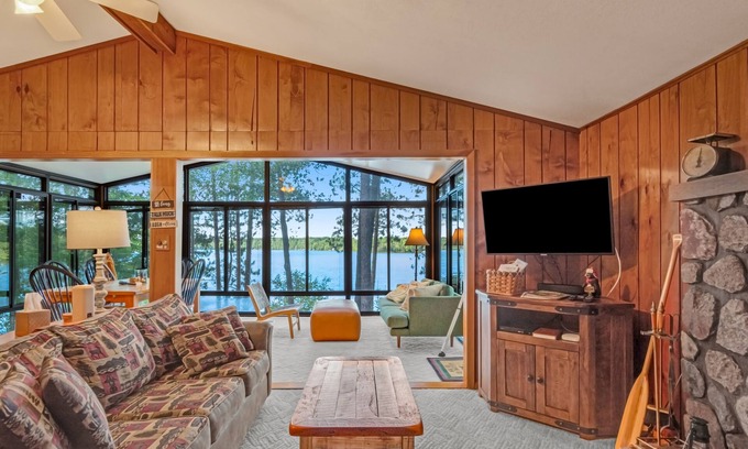 Eagle River Casa | Lakefront home w/ deck, grill, fireplace, firepit, AC, & WiFi