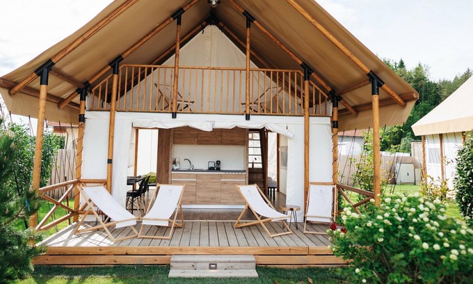 Sankt Michael bei Bleiburg Alquiler De RV | Lakeside Family Tent - Lakeside Petzen Glamping