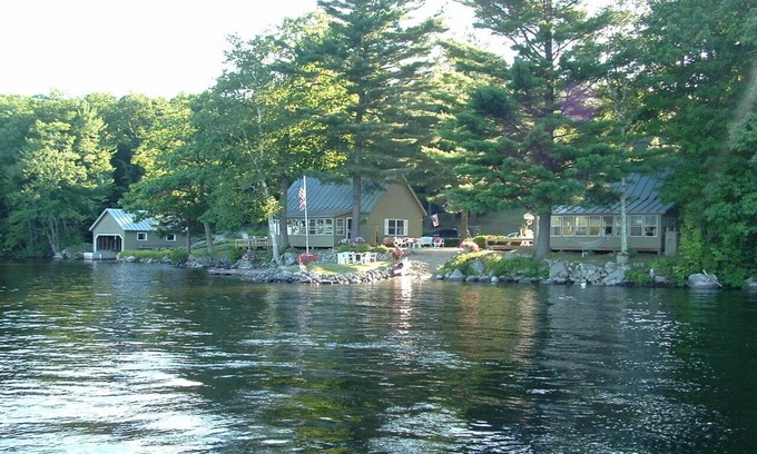 Rome Casa | Landmark 3 Camp Estate with Private Beach and Pier in Belgrade Lakes, Maine