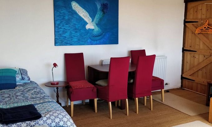 Glastonbury Casa | Habitación grande para 1, 2 o 3 personas con vista panorámica