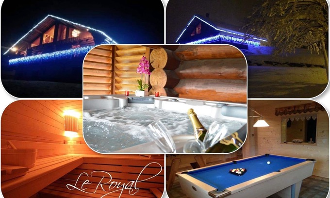 La Bresse Chalet De Esquí | Cabaña grande "le royal" Spa Sauna Mesa de billar Wifi