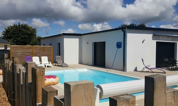 Plobannalec-Lesconil Villa | Gran casa contemporánea espaciosa en el Atlántico con piscina