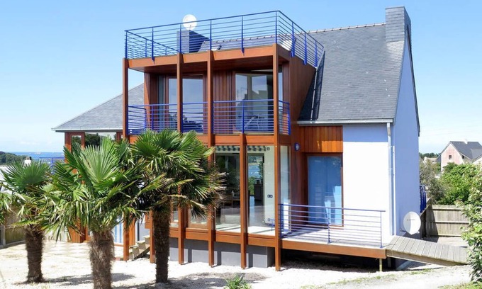 Landeda Casa | GRAN VILLA en ABER WRAC'H; clasificado 4 ESTRELLAS 14 pers. (, 18 poss)) sauna con spa con vistas al mar