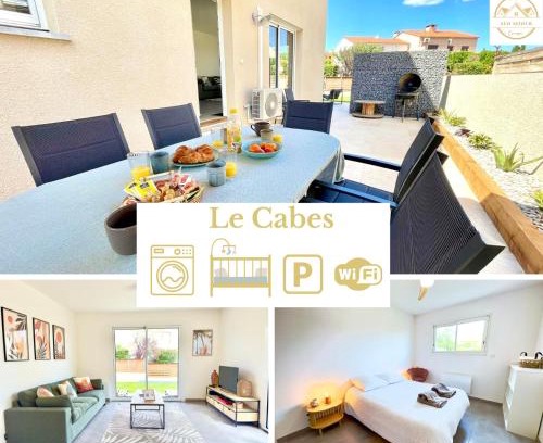 Cabestany Apartamento | Le Cabes - Climatisation - BBQ -Terrasse & Jardin- Free Parking 2 places-WIFI - Télétravail - SudSéjourConciergerie