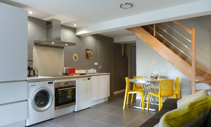 Mont-Dol Cabaña | Le Fournil-Gîte-Apartamento-Baño privado con bañera