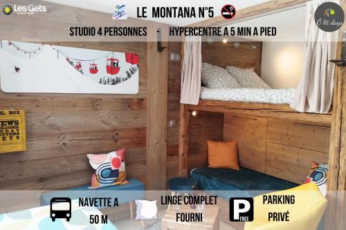 Les Gets Apartamento | Le Montana - Studio rue du Centre - Cosy et Montagnard - Navette