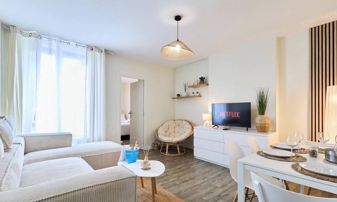 Reims Apartamento | Le Pétillant Gare Centre-ville Parking Gratuit Netflix Animaux Acceptés