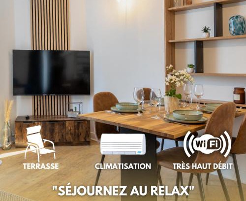 Troyes Apartamento | Le Relax - Maison climatisée avec terrasse - Troyes
