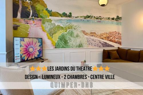 Quimper Apartamento | Les Jardins du Théâtre - Élégance, Bois & Design