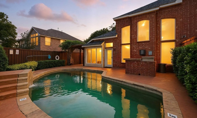 Lewisville Casa | Lewisville Luxe Oasis | Pool, BBQ, Theater Room