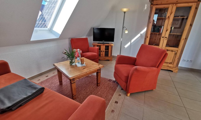 Ostseebad Prerow Apartamento | Light-flooded oasis in the Capitän Christoph: 48 sqm, 2 rooms, unobstructed view