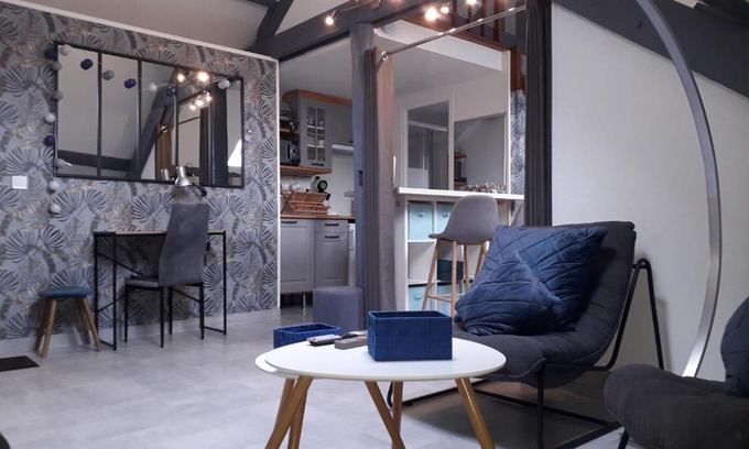 Montargis Apartamento | Loft Haut de Gamme Centre Montargis, Place de Parking, Local à vélos, Linge de lits et serviettes, coin rivière amenagé, Hamac, Épicerie, Vélos en option, Tout confort jusqu'à 4 voyageurs