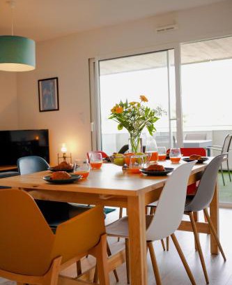 Mimizan Apartamento | Lumimizan- Spacieux, grand balcon, wifi, lac et plage